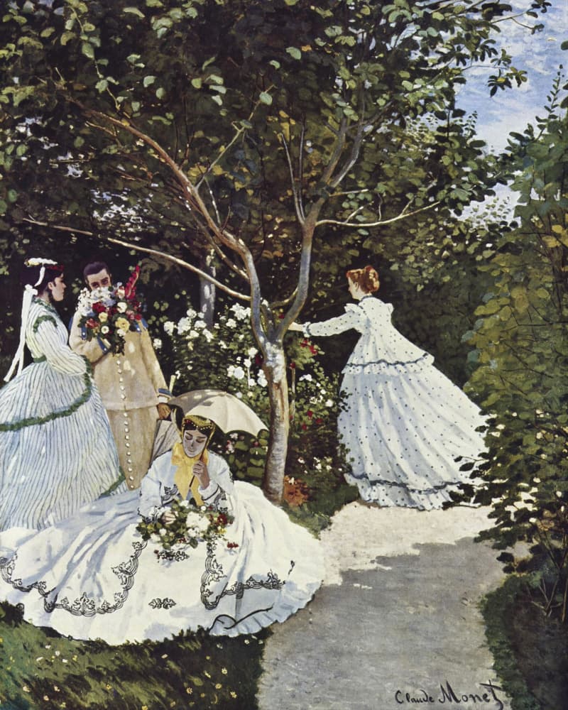 Claude Monet's Women In the Garden (1866) by Claude Monet — canvas wall art