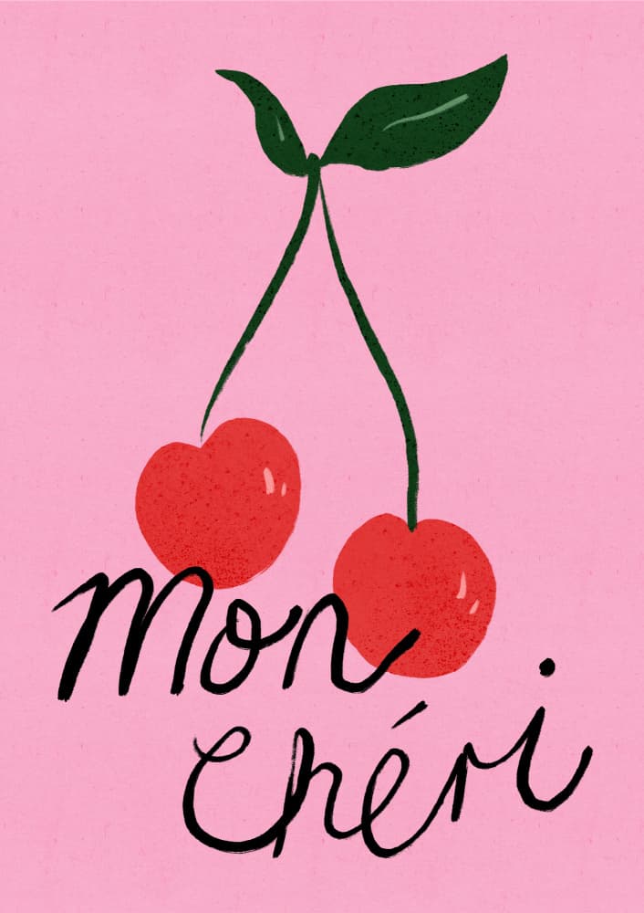 Mon Chéri Cherries by Dirkie Nell — canvas wall art