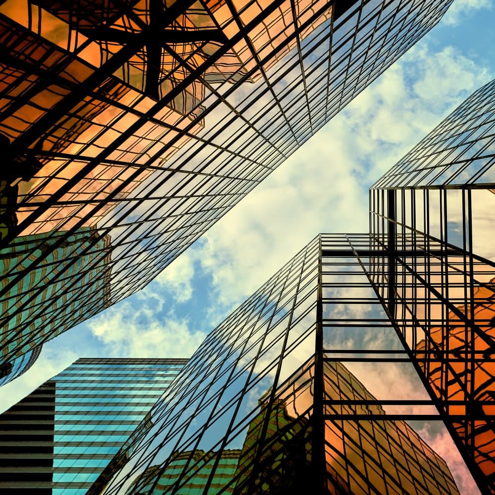 Glass City Reflections by Fabrizio Massetti — canvas wall art