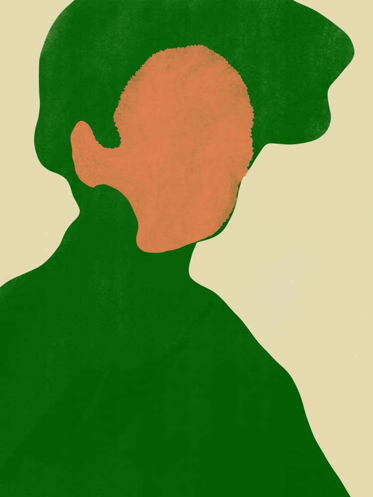 Minimalist Profile Portrait by Little Dean — canvas wall art