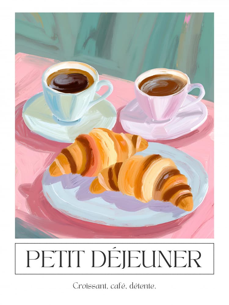 Pastel French Breakfast by Ohkimiko — canvas wall art