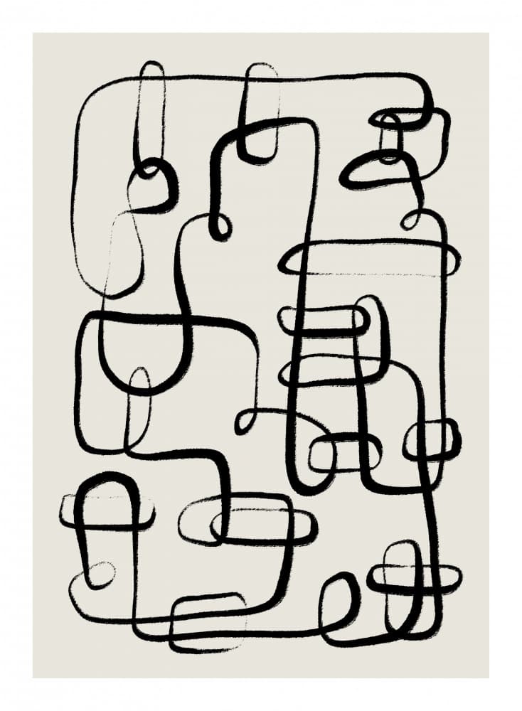 Endless Curves Dance by Treechild — canvas wall art