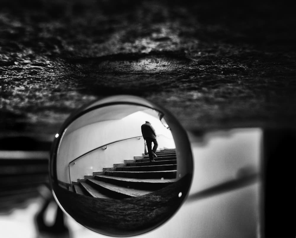 Solitary Climb In Crystal by Mirela Momanu — canvas wall art