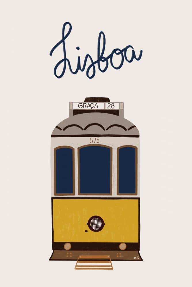 Iconic Lisbon Tram by Menina Lisboa — canvas wall art