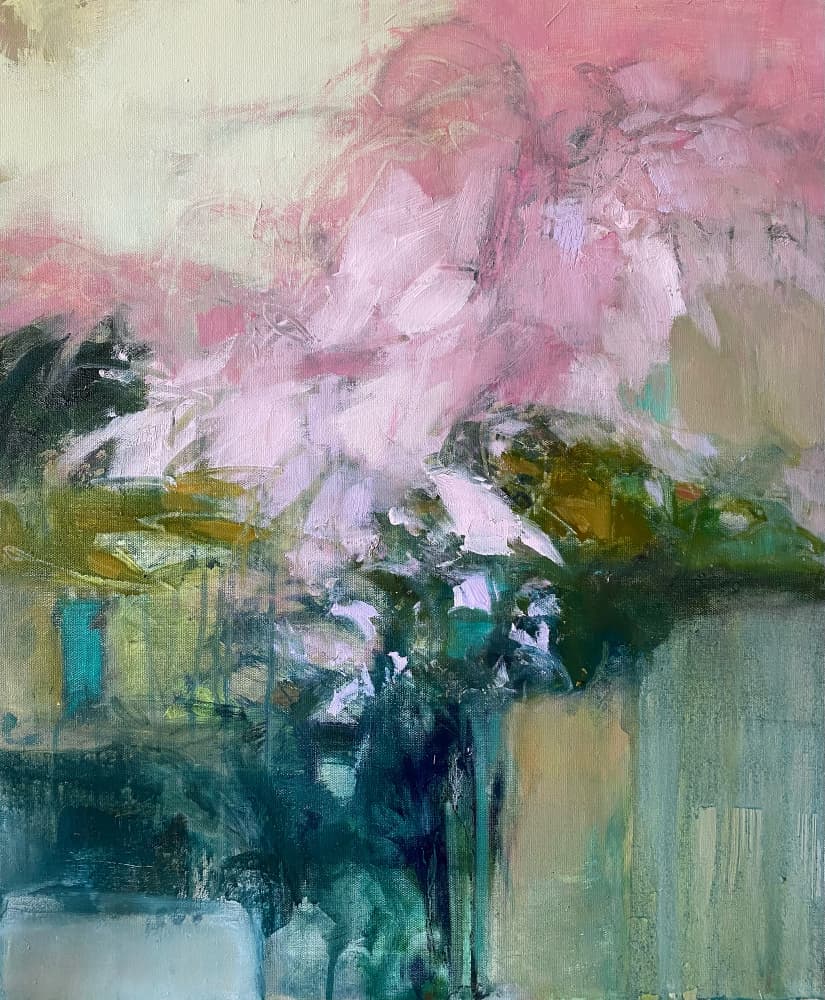 Dreamy Pink Blossoms by Julia Purinton — canvas wall art