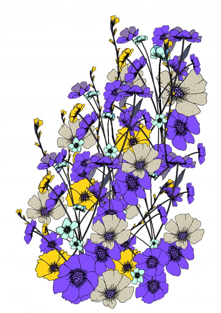 Vibrant Floral Bunch by Nicholas — canvas wall art
