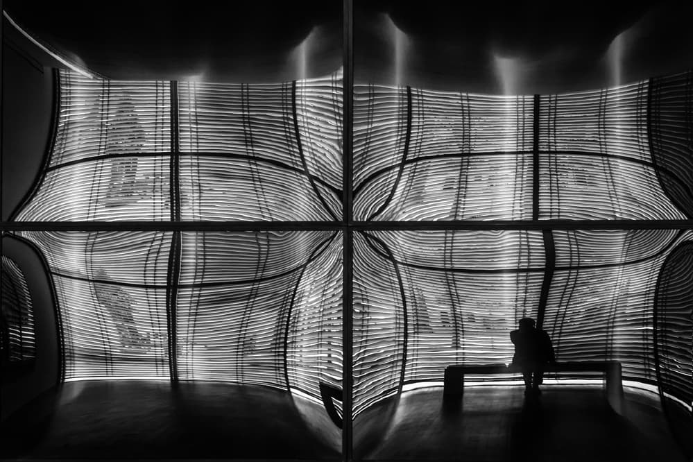 Solitary Figure in Reflection by Luc Vangindertael (laGrange) — canvas wall art