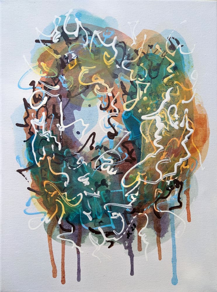 Vibrant Abstract Heart by Lena Kolambet — canvas wall art