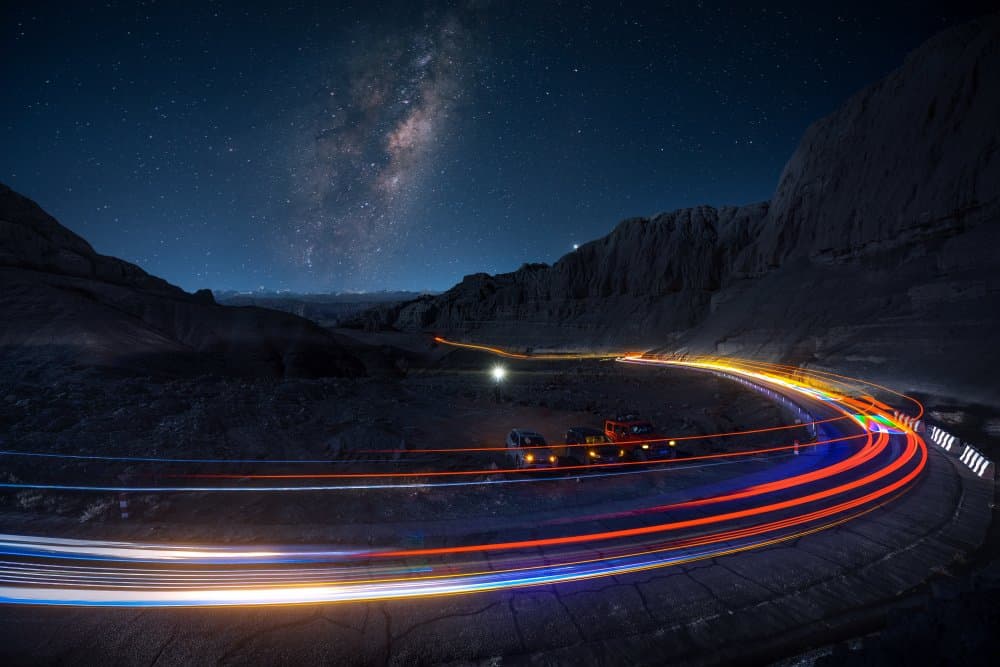 Milky Way Road Lights by Selions(陈磊) — canvas wall art