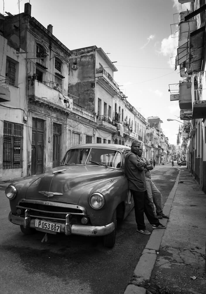 Havana Vintage Car Street by Melih Karakaya — canvas wall art