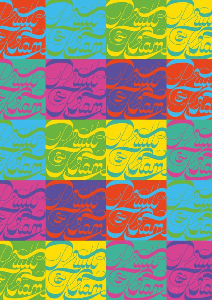 Pop Art Text Pattern by Sofie Björkgren-Näse — canvas wall art
