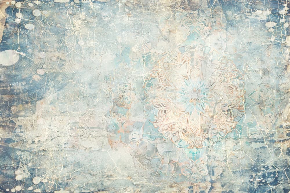 Faded Blue Mandala by Rafal Kulik — canvas wall art