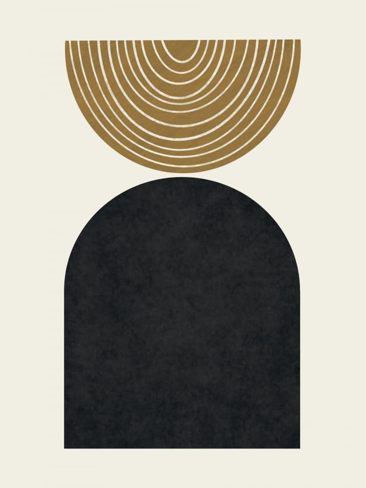 Geometric Arch Balance by Little Dean — canvas wall art