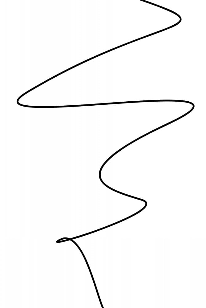 Flowing Black Line by Oju Design — canvas wall art