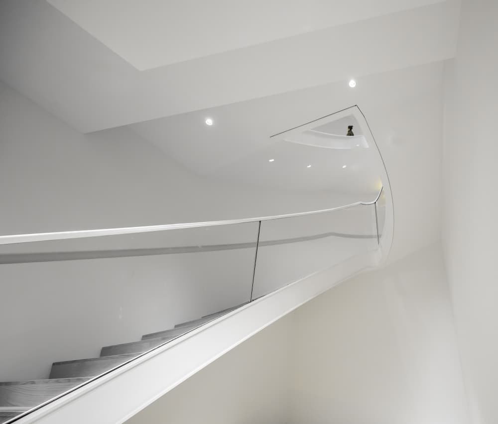 Sleek Curved Staircase by Maurits De Groen — canvas wall art