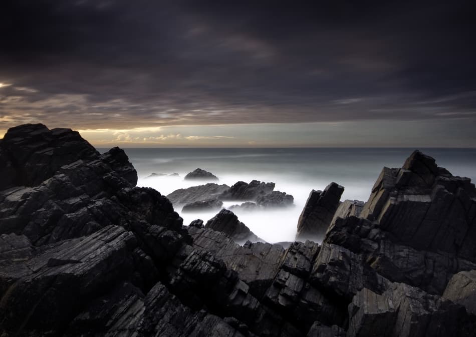 Dramatic Coastal Twilight by Jorge Feteira — canvas wall art