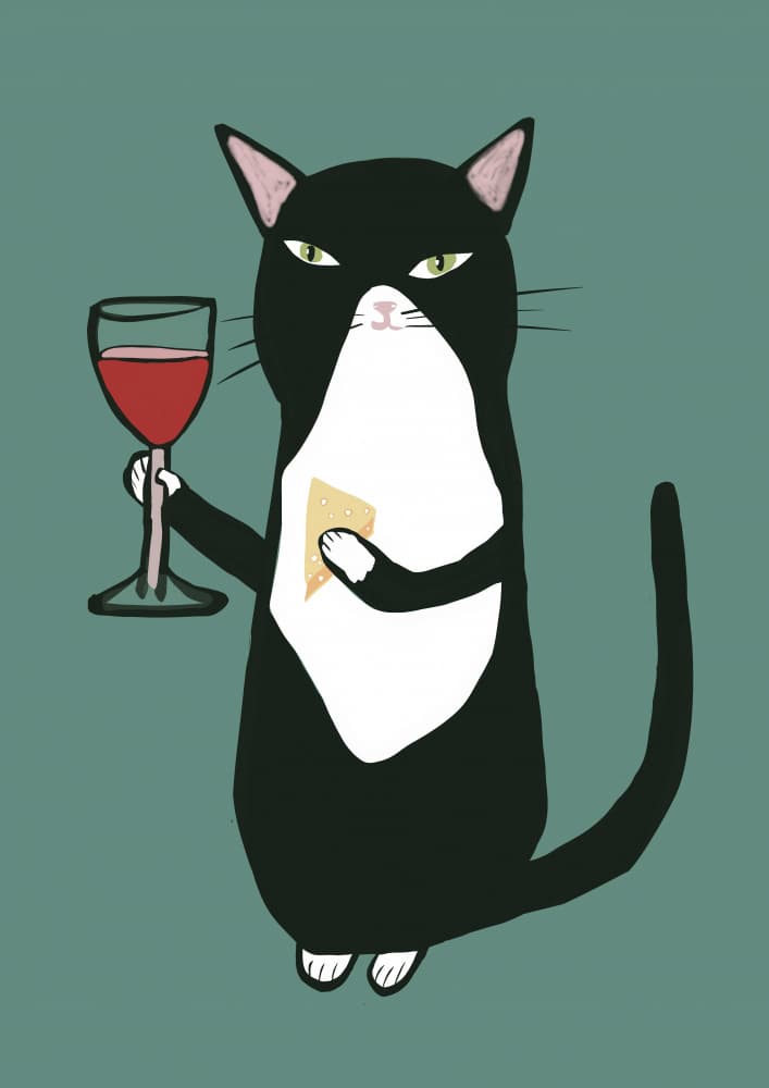 Sassy Tuxedo Cat by Sharyn Bursic — canvas wall art