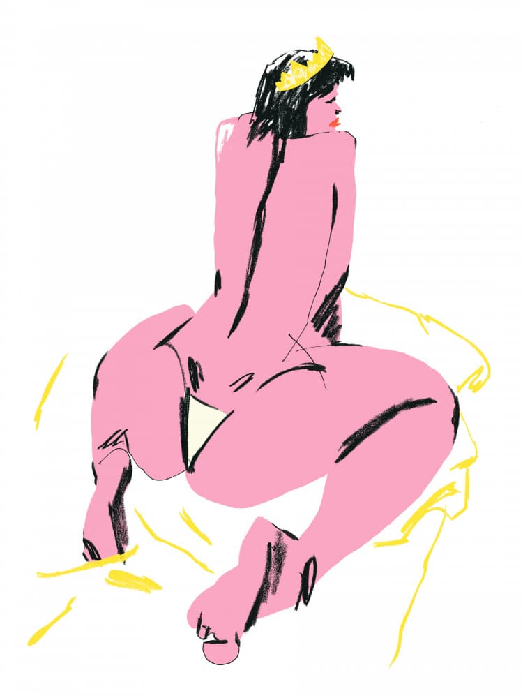 Female Nude Back View by Francesco Gulina — canvas wall art