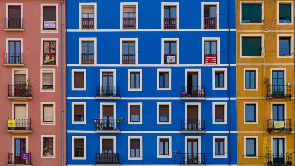 Vibrant City Facades by Stefan Nielsen — canvas wall art