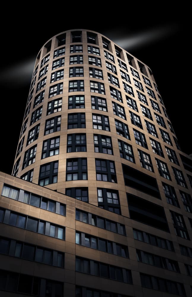 Modern Skyscraper Night by Luigi Greco — canvas wall art
