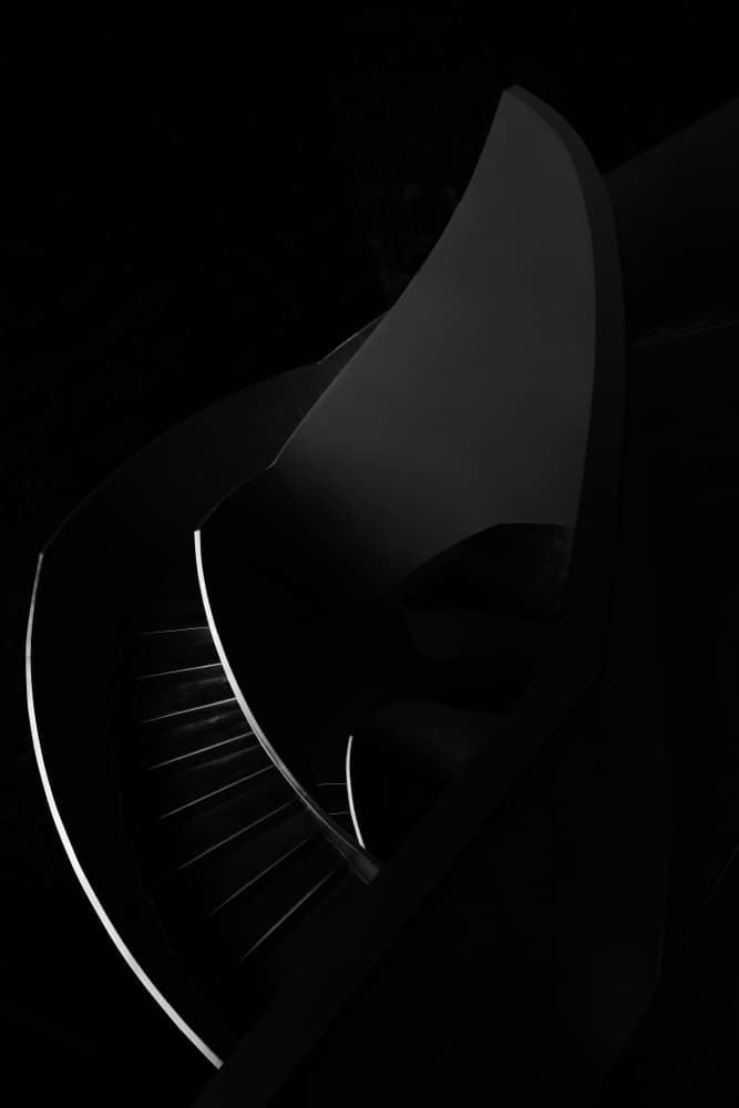 Curved Staircase Glow by konglingming — canvas wall art