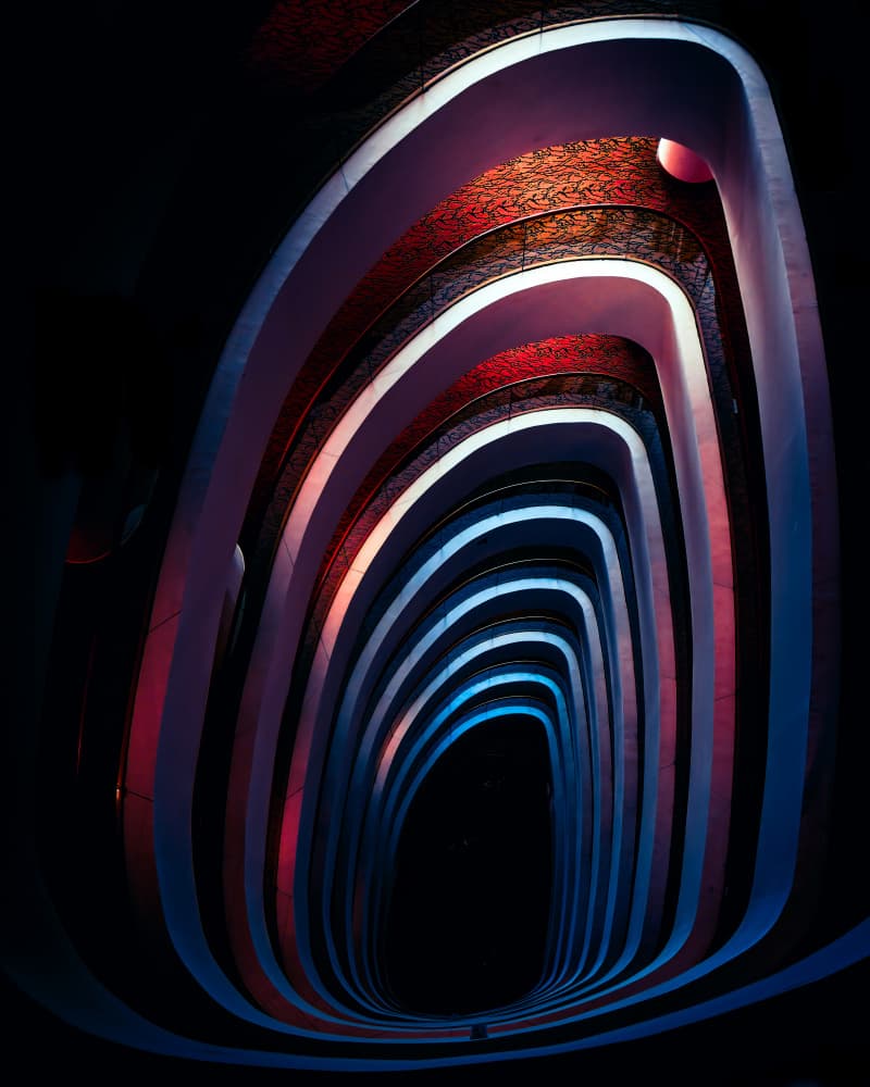 Deep Curving Architecture by Stefan Buder — canvas wall art