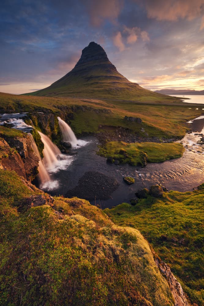 Good Morning Iceland vertical by Stefan Hefele — canvas wall art