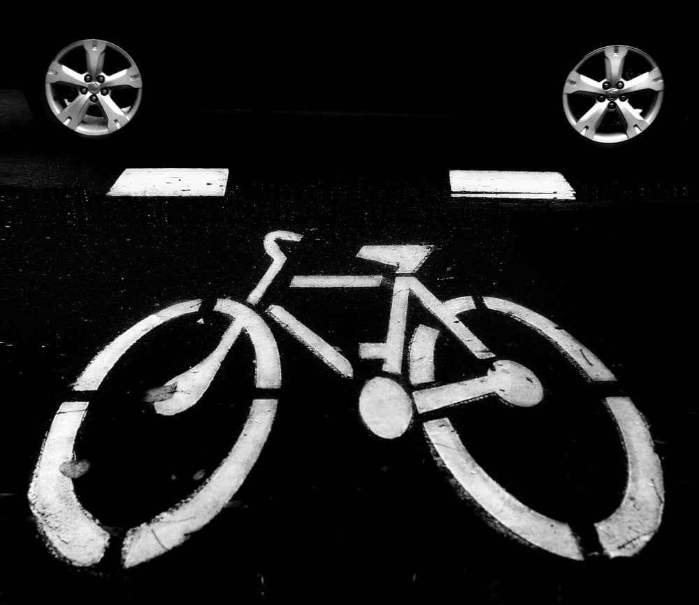 Urban Bicycle Symbol by Anna Niemiec — canvas wall art