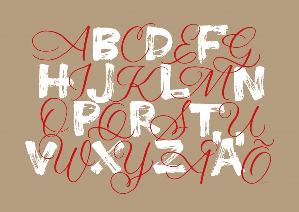 Expressive Alphabet Calligraphy by Sofie Björkgren-Näse — canvas wall art