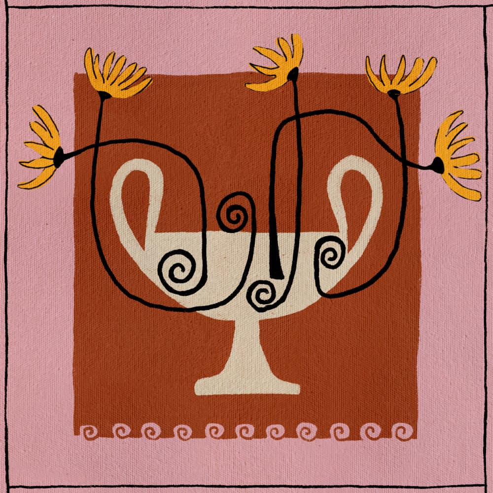 Out of Vase Blooms 12 by Shatha Al Dafai — canvas wall art