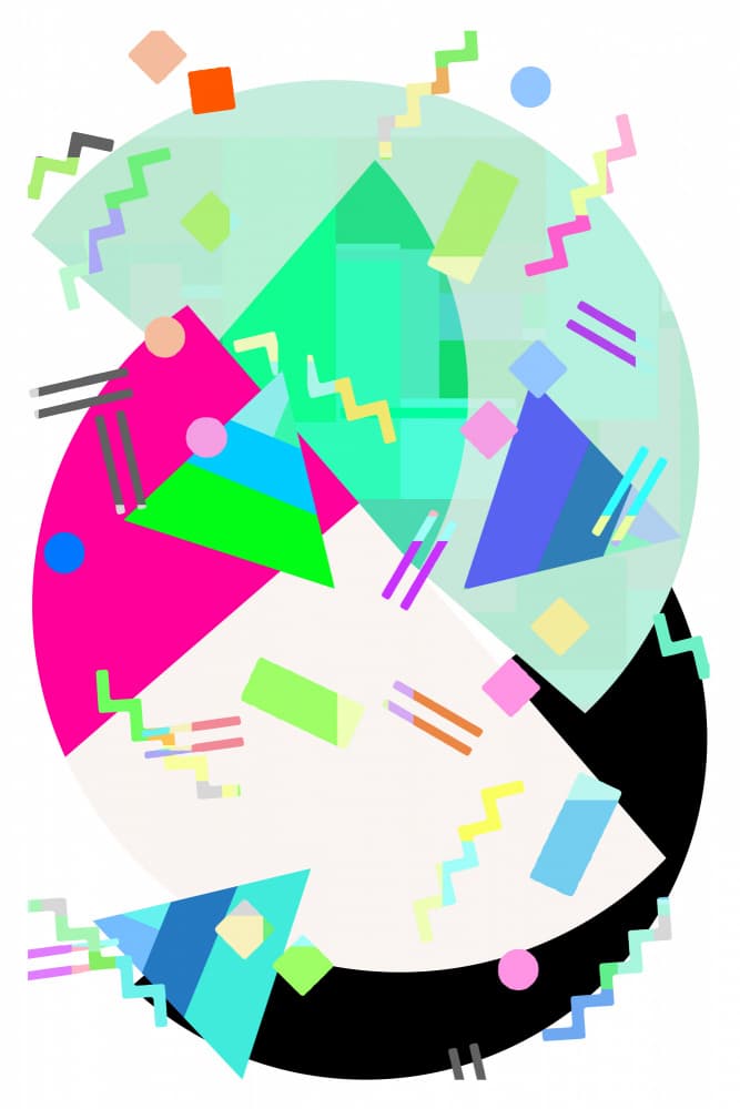 Playful Abstract Geometry by cartissi — canvas wall art