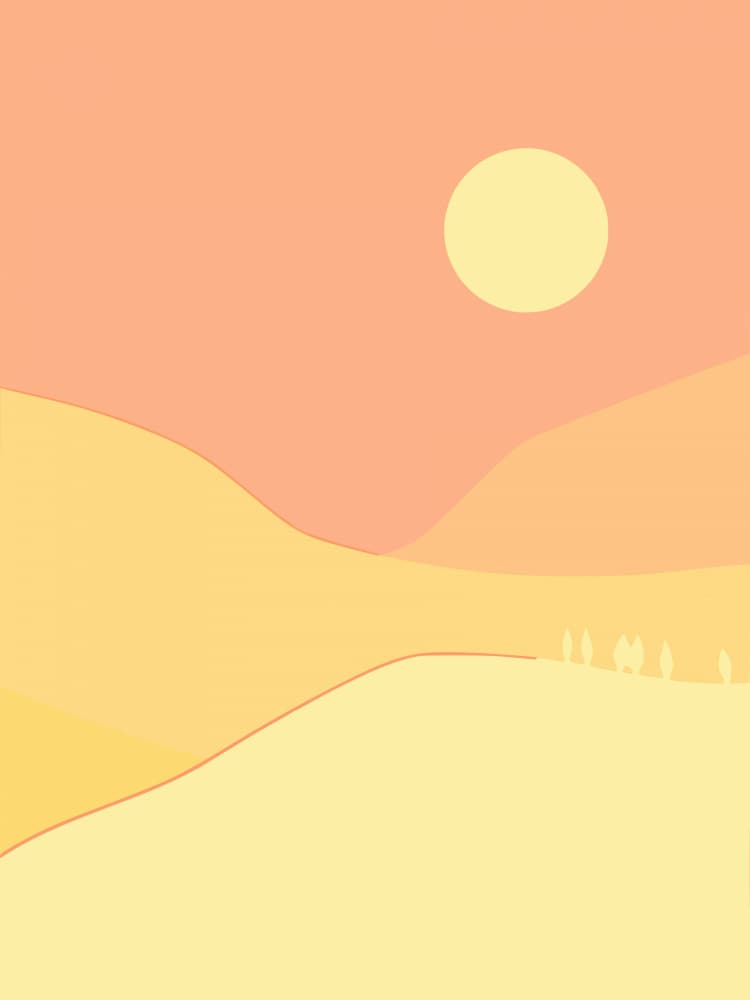 Camel Caravan Sunset by Little Dean — canvas wall art