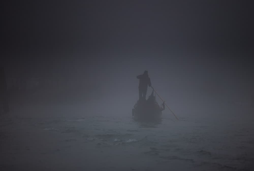 Mysterious Gondola Fog by Domenico Montemagno — canvas wall art