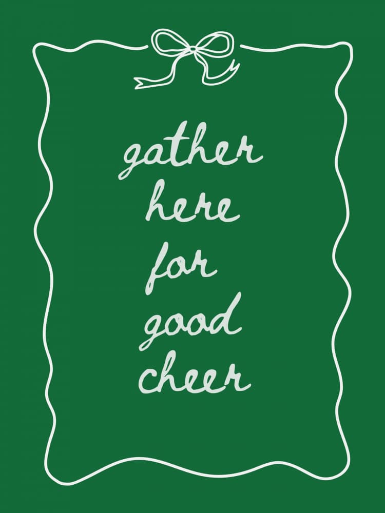 Gather Good Cheer Message by Jolly and Dash — canvas wall art
