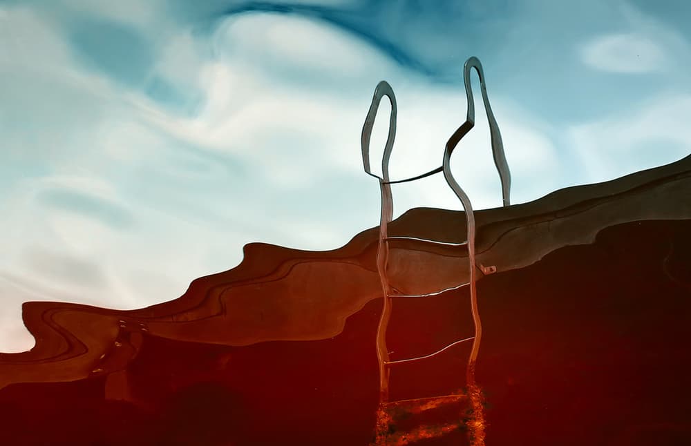 Abstract Pool Ladder by Anita Underwood Photography — canvas wall art