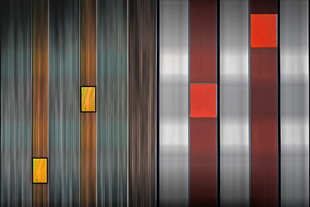 Abstract Striped Color Blocks by Henk van Maastricht — canvas wall art