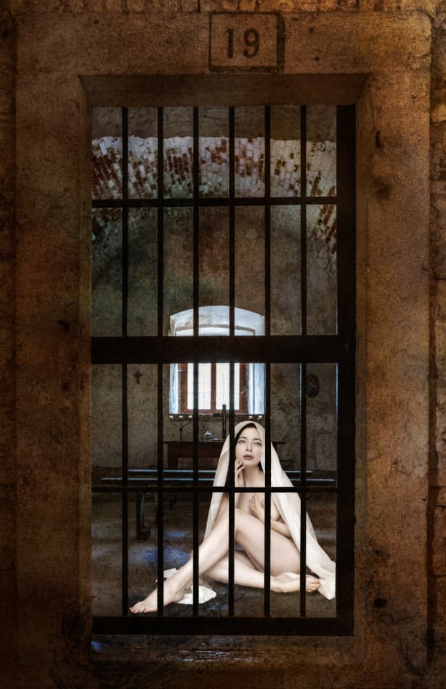 Ancient Cell Draped Figure by Colin Dixon — canvas wall art