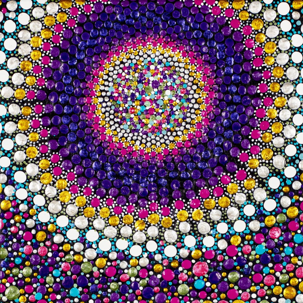 Shimmering Dot Mandala by Amy Diener — canvas wall art