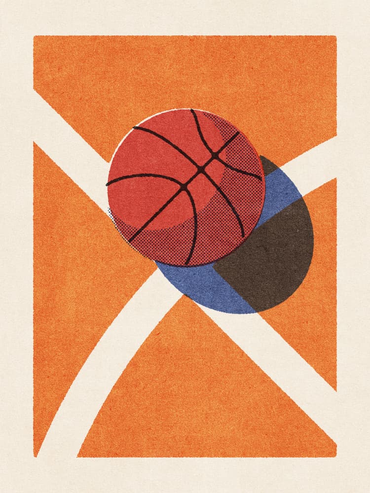 BALLS - Basketball - Indoor - I b by Daniel Coulmann — canvas wall art