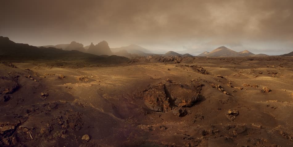 Dramatic Volcanic Landscape by Nicolas Schumacher — canvas wall art