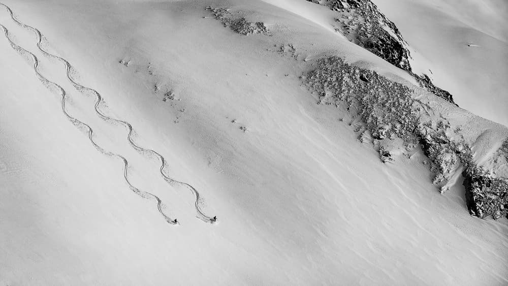 Snowy Mountain Descent by Marcel Rebro — canvas wall art