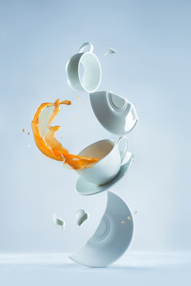 Falling Tea Splash by Dina Belenko — canvas wall art