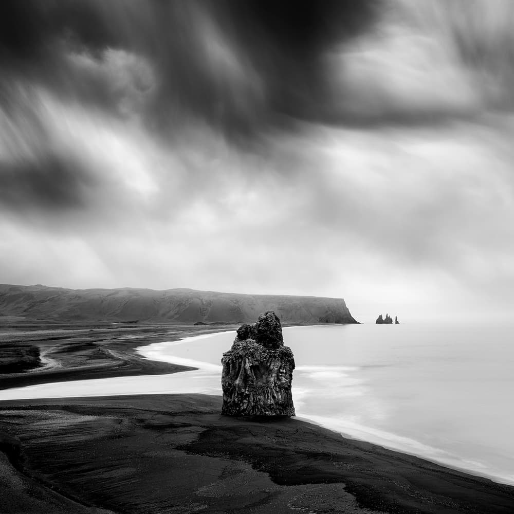 Dramatic Black Sand Coast by George Digalakis — canvas wall art