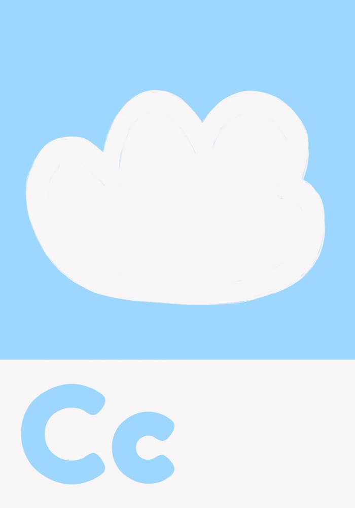 Cloudy Alphabet Sky by Athene Fritsch — canvas wall art