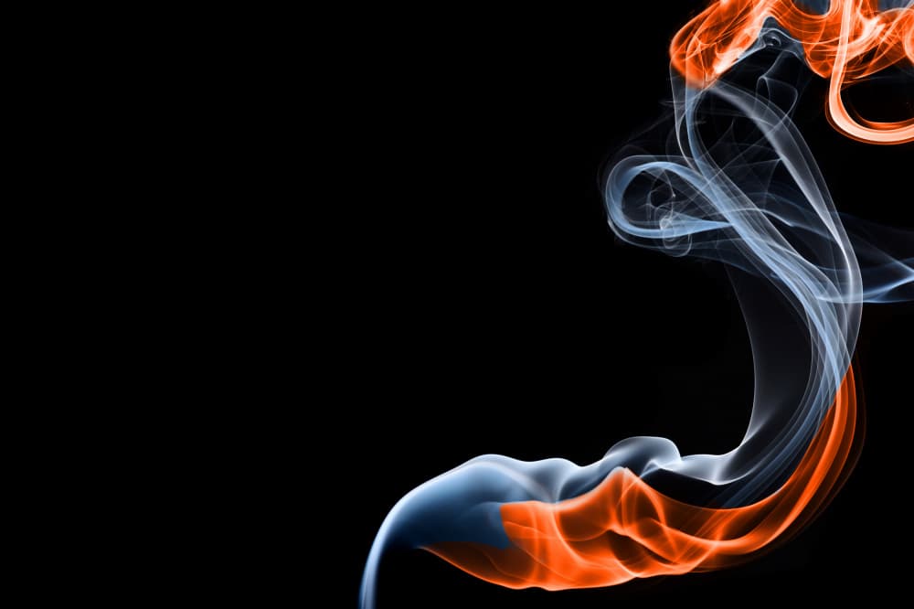 Fluid Orange Blue Smoke by Drazen Sokac — canvas wall art