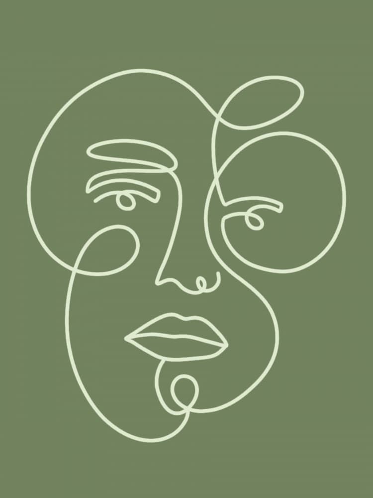 The Way We Art Ii Green by Shatha Al Dafai — canvas wall art