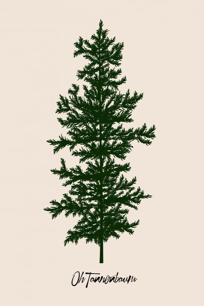Oh Tannebaum (green) by Kubistika — canvas wall art