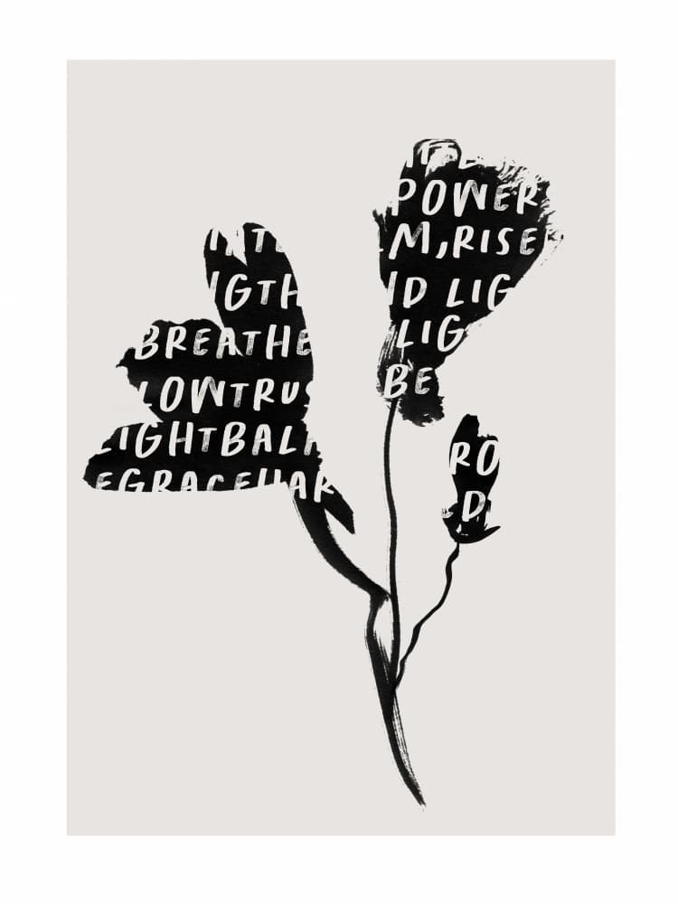 Textual Blooming by Treechild — canvas wall art