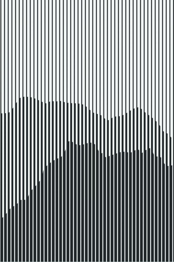 Undulating Vertical Lines by jay stanley — canvas wall art