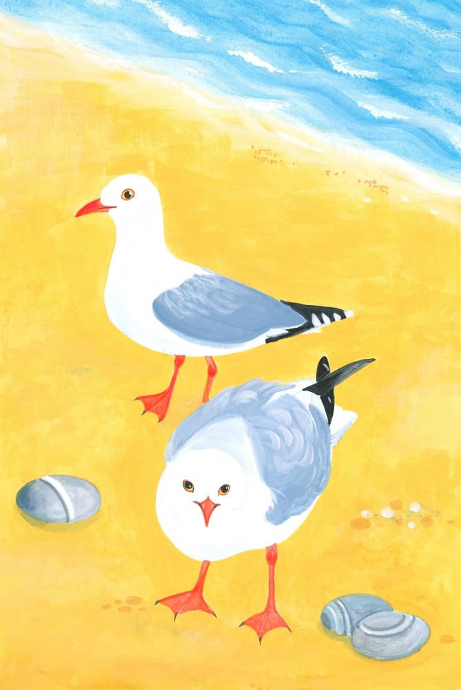 Seaside Seagulls by Isabelle Brent — canvas wall art